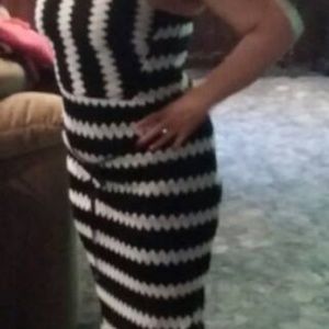 Black & white summer dress worn 2x